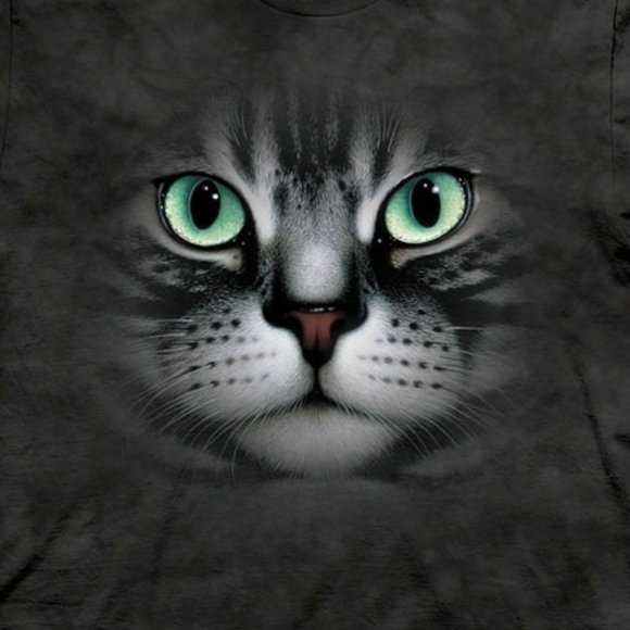 The Mountain Emerald Eyes Cat Kittens Cats Cute Russian Blue Animal T-Shirt S-3X - Picture 3 of 6